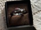 Vintage Stephen Dweck 9 Unisex 3d Orange Red Brilliant Diamonds  1 Inside 6x4mm