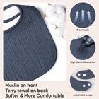 Muslin Baby Drooling Bibs 8 Pack  100  Cotton Square Adjustable Bandana Bibs    