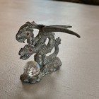 1987 Spoontiques Dragon W Double Head  Cmr636  Pewter  1 5  Tall
