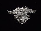 Wow Harley Davidson     old School Eagle And Shield     Pewter Pin  Fantastic