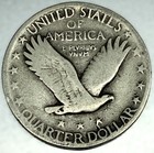 1925-p Standing Liberty Silver Quarter Vg Very Good 25c Coin Free Shipping -4541