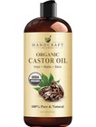 Premium Organic Castor Oil 100  Pure And Hexane-free Cold-pressed Beauty 16 Fl 