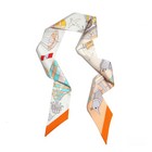 Women s 100  Silk Twill Skinny Scarf Double-sided Bag Handle Ribbon Neck Tie 48 
