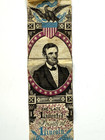 1865 Lincoln Assassination Mourning Ribbon Silk W  Tassel J  Stevens Coventry