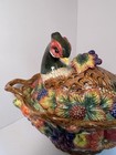 Vtg 1997 Fitz   Floyd Venezia Autumn Bounty Pheasant Tureen W ladle Thanksgiving