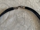 Wonderful Tribal W Africa Niger Sterling Silver With Black Leather Band Necklace