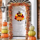 Thanksgiving Decorations Turkey Door Sign  Welcome Fall Wreath Multi Color 