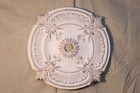 30  Chandelier Ceiling Medallion White Gold French Victorian Foyer Dining Room