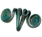 Huge Ancient Celtic Bronze Pendant Spiral Circa 500 Bce Rare Koban 1