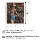 Cowgirl Pinball Poster Art Print Vintage Pinball Machine Arcade Artwork Gift