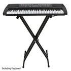 Dual-tube X-shape Keyboard Stand Black