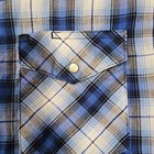 Wrangler Men s Blue Plaid Short Sleeve Pearl Snap Western Shirt Size L g