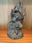 Large Solid Bronze Ganesha Statue     10 Pound Hindu Sculpture     12 Inches Tall