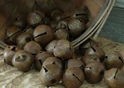 96 Primitive Rusty Tin Jingle Bells 30mm     Approx 1-1 4 