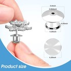 Metal Locking Pin Backs Pin Locks Keepers Clasp For Brooch Badge  20 Pcs