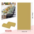 Disposable Table Cloth  108 Inch X 54 Inch Tablecloth  Gold Tone Pack Of 28