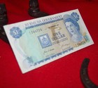Bermuda Government One 1 Dollar Bill Note P-23a 1970 Banknote Serial-a 4 344724