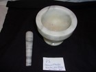 1930 Solid Marble Mortar And Pestle For Grinding  apothecary   Pharmaceutical 
