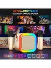 Wireless Mini Karaoke Machine With 2 Microphones Bluetooth Speaker For Kid Adult