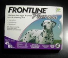 Frontline Plus For Dogs 45-88 Lbs 3 Pk 100  Genuine U s Epa Approve    