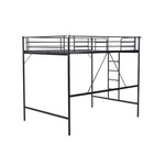 Loft Bed Full Size With Flat Rungs For Adults Kids Young Teens Metal Slat