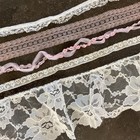 Vintage Lace Lot 12  Yards Sewing Trim Crafting Scalloped Floral Ruffled