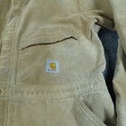 Vintage Carhartt Insulated Coveralls Quilt Lined Duck Canvas Union Made Usa Tan