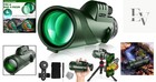 40x60 High-definition Monocular Telescope With Smartphone Compatibility   Tripod