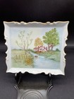 Vintage Rectangular Wall Plaques Plate Set  2 Circa 1974 Victorian One Of A Kind