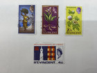 St  Vincent Stamps On Scott Album Pages 1958-1972 Most Mint   Used  Hinged 