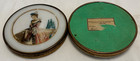 Antique French Glass Top Box Decorated Powder Confectionary Candy Fashion Pic 4 