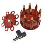 Small Big Block Ready To Run pro Billet Cap rotor Kit V8 Chevy Gm Ford Dodge Red