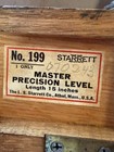 Exceptional Vintage Starrett No 199 Master Precision Level In Original Wood Case