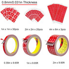 Heavy Duty Double Sided Mounting Tape 2 Inch X 10 Ft Strong Adhesive Roll Bundle