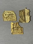 Rare Set Of 3 Jj Jonette Greek Revival Brooches Gold