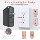 6 Outlet Extender Surge Protector Multi Plug Wall Adapter Usb Charger Ports With