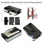 Men s Rfid Blocking Slim Money Clip Carbon Fiber Wallet Id Credit Card Holder Us