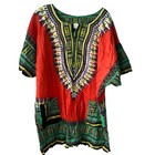 Nwt Advance Apparels African One Size Dashiki Tunic Top Pocket Boho Festival