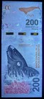 Argentina 200 Pesos Unc     P   364a 1     Southern Right Whale     Vald  s Peninsula
