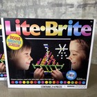 Lot Of 2 Lite-brite Magic Screen Set 200  Pegs   6 Templates Light Bright Box