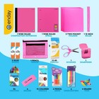 Premium Quality Kids School Supplies Kit - Pink School Supply Box For Grades    
