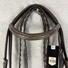 New Horze Champion Show Bridle With Fancy Stitching Warmblood Brown 10028-lbr-xf