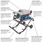 Bosch 10 Inch Jobsite Table Saw With Gravity-rise Wheeled Stand - Refurbished