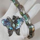 Mexican Sterling Silver And Abalone Jewelry   Signed  Lot Of  2  