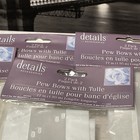 Church Pew Bows With Tulle Bundle Lot Of 10 Total    Five 2 Packs White New