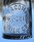 Antique Tacoma Washington Tin-top Hygeia Milk Co Tooled Lip Bim Bottle