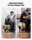 Vevor Rolling Shop Stool Adjustable Garage Stool With Casters 330 Lbs Work Seat
