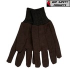 25 Dozen 300 Pair Brown Jersey Gloves Work Cotton 8oz Gloves New - Case Lot