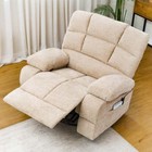 Flexispot Oversized 360   Large Swivel Rocking Glider Recliner Chair Massage heat