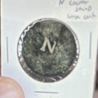 Copper Letter N Counterstamped Large Cent   2x2 Holder 